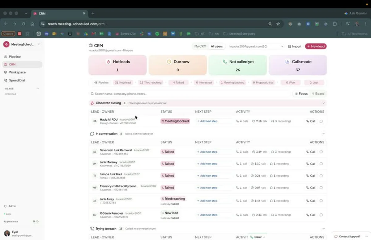 Preview of the CRM & Revenue Systems demo